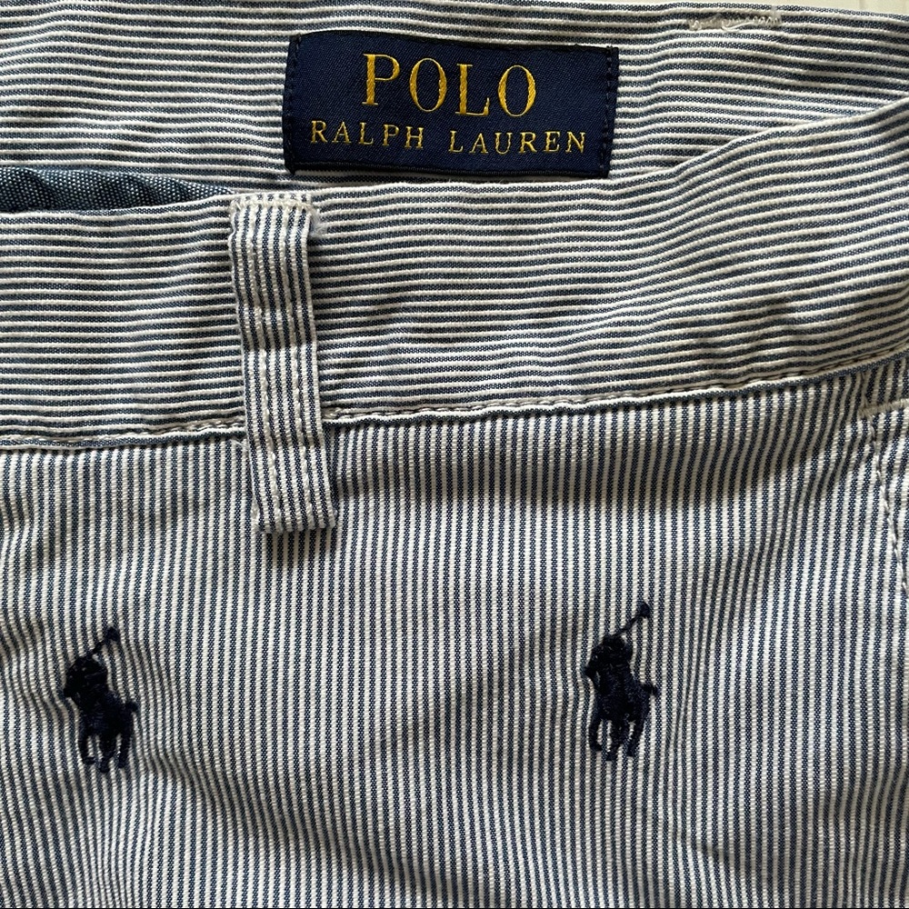 POLO Ralph Lauren  Seersucker  “All Over” Polo Pony Flat Front Shorts!   30 - Picture 2 of 10